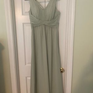 Light sage green bridesmaid dress